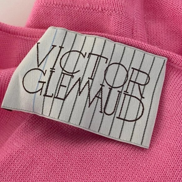 NWT VICTOR GLEMAUD Strappy Mini Slip Knit Dress Pink Size XS - Picture 4 of 7